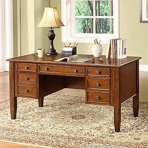 buy Furniture Whalen Addison Half Pedestal Desk - click for details